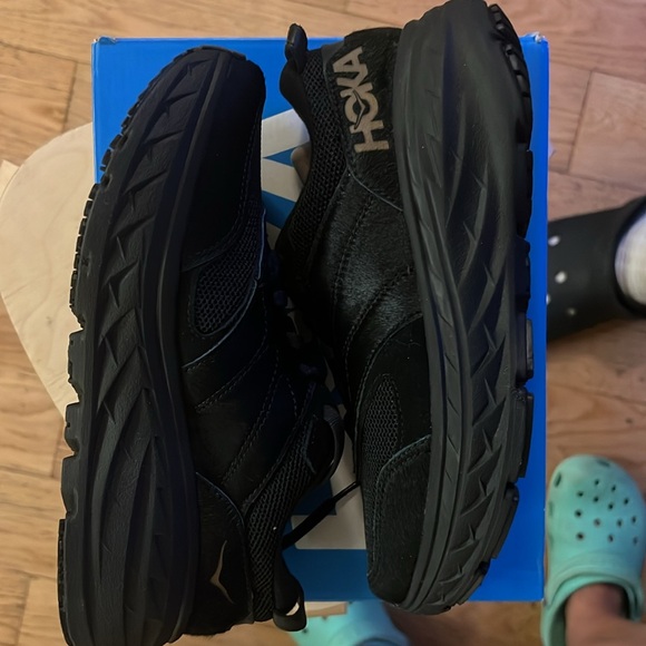 Hoka sneakers, collaboration with Engineered Garments, black with calf hair - Picture 4 of 5